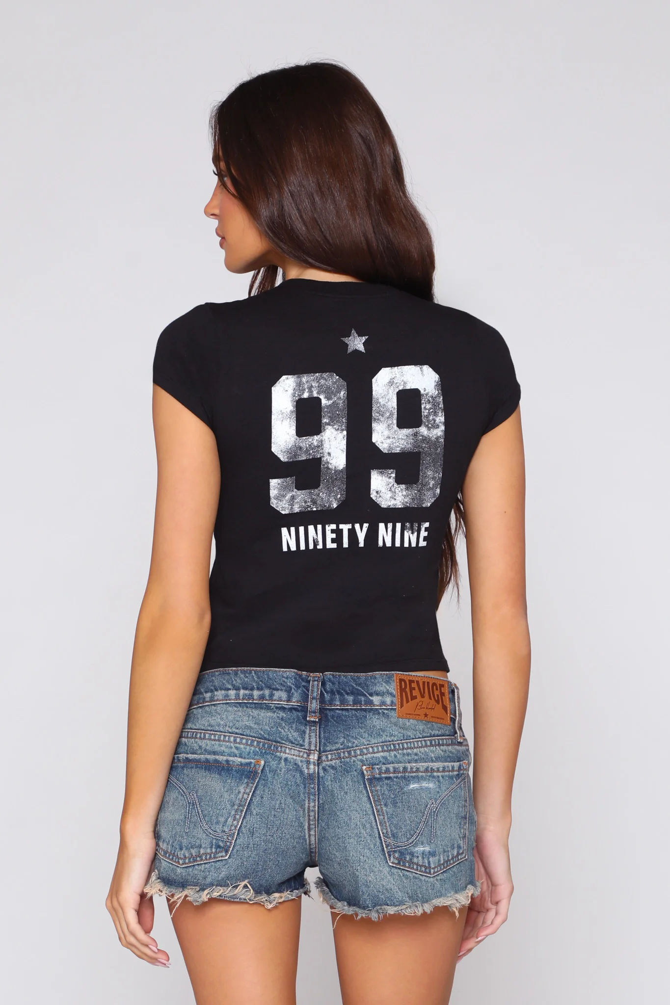 BEVERLY BABY TEE / LEAGUE BLACK